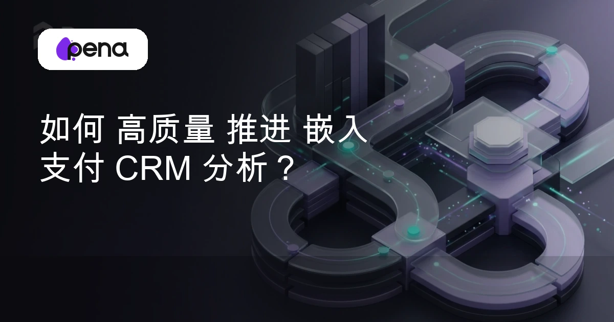 如何 高质量 推进 嵌入 支付 CRM 分析？ — Pena